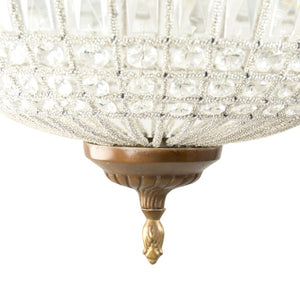 Zentique Dawn Crystal Pendant Light with Polished Copper Finish — Sparkling Faceted Design for Dining Glow W12.5 x H14 x D12.5 LI-05-23M