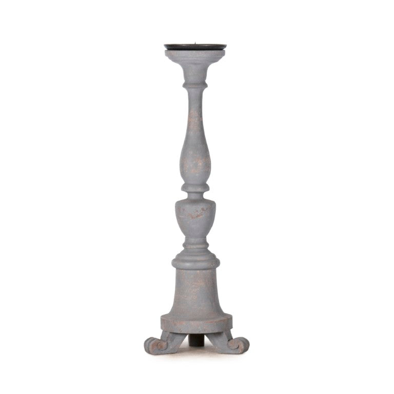 Zentique Lisa Birch Candle Stick Tall 24" Elegant Minimalist Wood Holder for Pillar & Tapered Candles, Natural Finish LI-S10-04-28