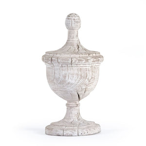 Zentique Amora Ceramic Finial Urn — Classic 12" Decorative Mantel Accent, Neutral Glaze, Timeless Elegance LI-S10-06-45
