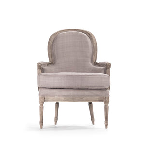 Zentique Sebastian Club Chair: Timeless Elegance Meets Modern Comfort For Your Stylish Living Space Dry Natural Elm,Grey Raw Silk Elm Li-s10-11-61-2