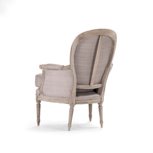 Zentique Sebastian Club Chair: Timeless Elegance Meets Modern Comfort For Your Stylish Living Space Dry Natural Elm,Grey Raw Silk Elm Li-s10-11-61-2