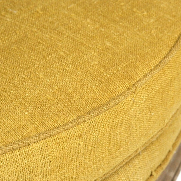 Zentique Sebastian Club Chair with Supportive Deep Seat and Tailored Details for Stylish Comfortable Lounging Dry Natural Elm, Yellow Raw Silk LI-S10-11-61