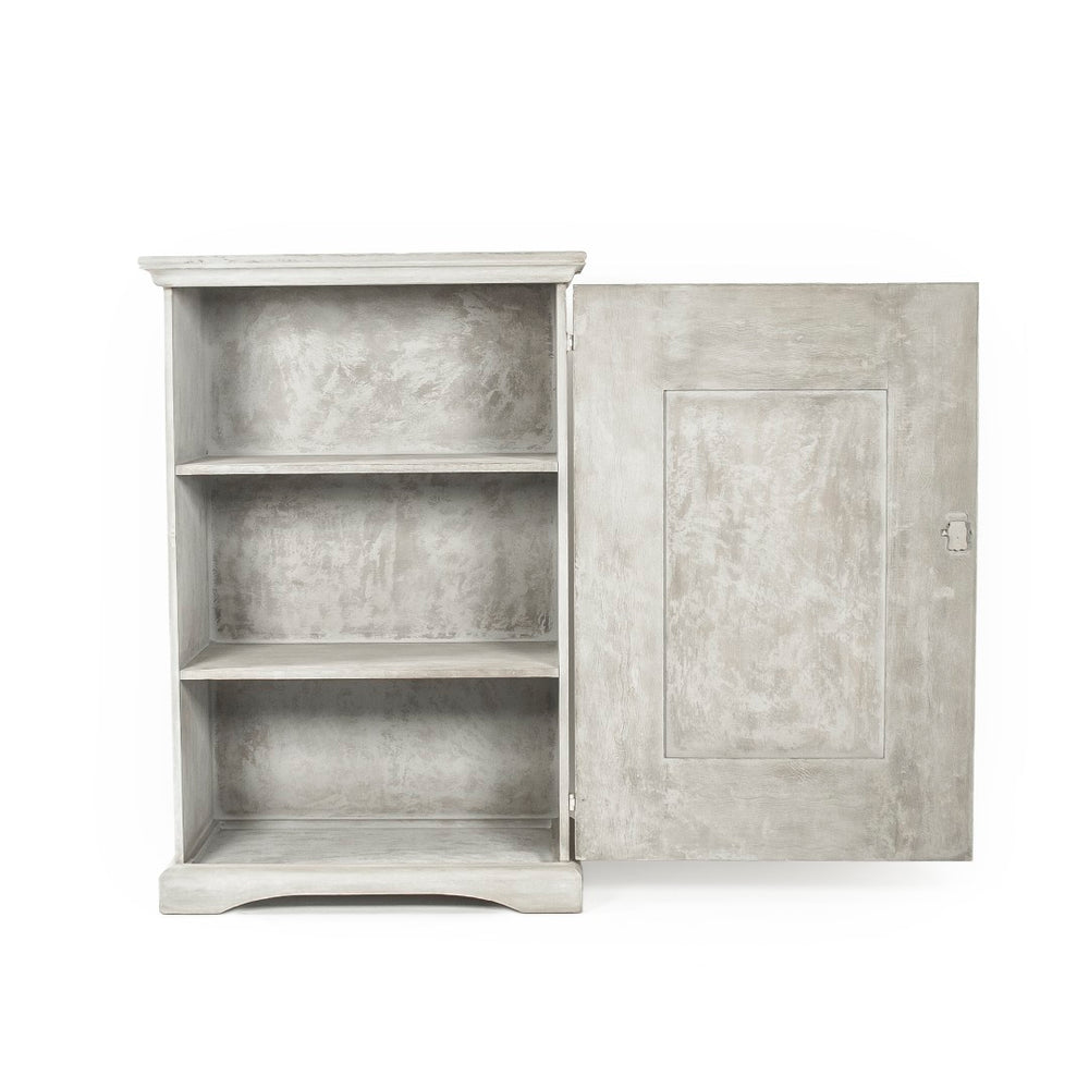 Zentique Angelo Cabinet - Premium Pine & Poplar Storage Solution With Light Grey Finish For Modern Décor Light Grey Pine,Poplar Li-s10-12-40