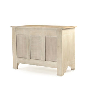 Zentique Patric Chest of Drawers in Solid Pine with Poplar Accents — Classic Timber Storage for Bedrooms Dry Natural Top, Weathered Base LI-S10-12-44 CC