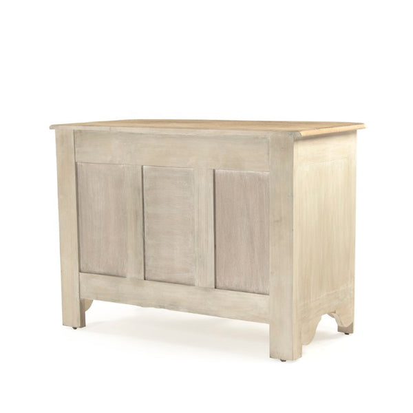 Zentique Patric Chest of Drawers in Solid Pine with Poplar Accents — Classic Timber Storage for Bedrooms Dry Natural Top, Weathered Base LI-S10-12-44 CC
