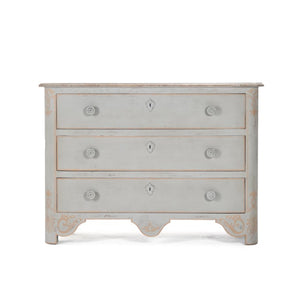 Zentique Patric Chest of Drawers in Solid Pine with Poplar Accents — Classic Timber Storage for Bedrooms Dry Natural Top, Distressed Grey Base LI-S10-12-44