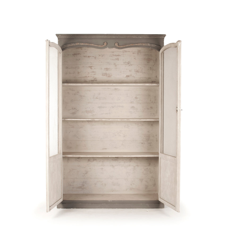 Alexander Cabinet Distressed Off-White, Distressed Grey LI-S10-12-55 Zentique