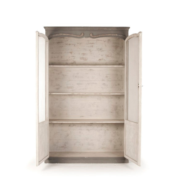 Zentique Alexander Cabinet Solid Pine & Poplar Storage Cabinet with Adjustable Shelves, Timeless Finish, 55Wx91Hx20D LI-S10-12-55