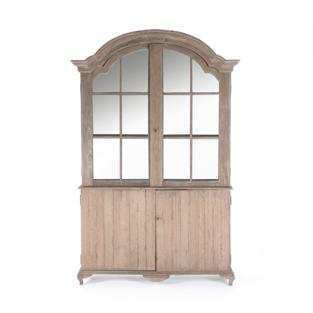 Zentique Hugh Cabinet: Rustic Elegance With Durable Design For Stylish Home Organization And Décor Focal Point Weathered Exterior,Distressed Off,White Interior Beech,Poplar Li-s10-12-56