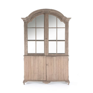 Zentique Hugh Cabinet: Rustic Elegance With Durable Design For Stylish Home Organization And Décor Focal Point Weathered Exterior,Distressed Off,White Interior Beech,Poplar Li-s10-12-56