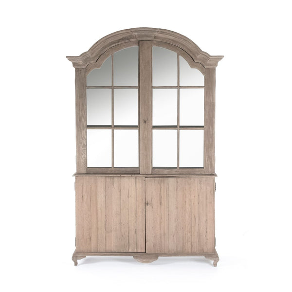 Zentique Hugh Cabinet: Rustic Elegance With Durable Design For Stylish Home Organization And Décor Focal Point Weathered Exterior,Distressed Off,White Interior Beech,Poplar Li-s10-12-56