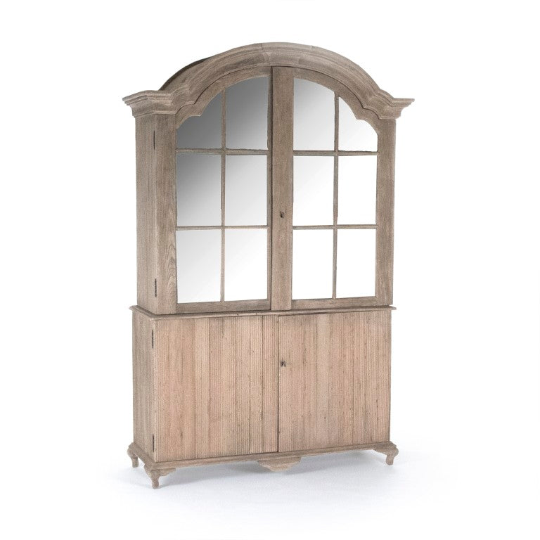 Zentique Hugh Beech & Poplar Cabinet with Timeless Finish — Sleek Storage for Living Room, Dining, Office (96) LI-S10-12-56