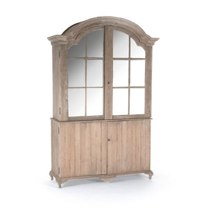 Zentique Hugh Beech & Poplar Cabinet with Timeless Finish — Sleek Storage for Living Room, Dining, Office (96) LI-S10-12-56