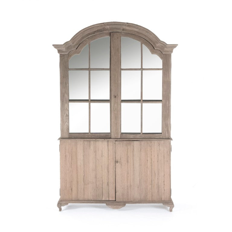 Zentique Hugh Beech & Poplar Cabinet with Timeless Finish — Sleek Storage for Living Room, Dining, Office (96) LI-S10-12-56