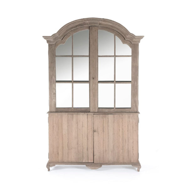 Zentique Hugh Beech & Poplar Cabinet with Timeless Finish — Sleek Storage for Living Room, Dining, Office (96) LI-S10-12-56