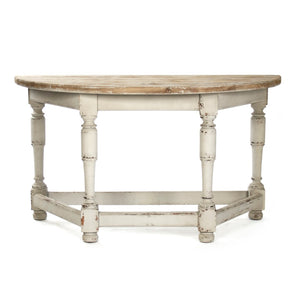 Zentique Rouen Console – Rustic Charm Meets Modern Elegance For Your Entryway Or Living Room Décor Solution Weathered Top,Distressed Grey Base Birch,Pine Li-s10-13-33