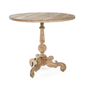 Zentique Bourges Side Table — Classic French-inspired accent table, durable neutral finish, versatile styling (W32xH28xD32) LI-S10-13-39