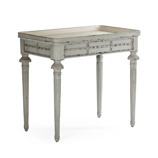 Zentique Macon Birch Side Table — Minimalist 34"W x 31"H Accent Table in Natural Finish, Durable Poplar Craftsmanship LI-S10-13-44