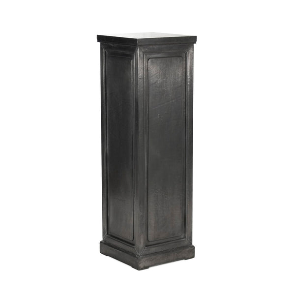 Zentique Dorian Stand - Elevate Your Decor With Rustic Distressed Black Finish And Natural Pine Elegance Distressed Black Pine,Poplar,& Plywood Li-s10-14-05