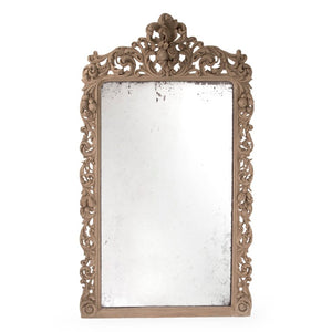 Zentique Estelle Mirror — Slim Chinese Walnut Frame, Versatile Vertical/Horizontal Mount, Enhances Light & Space LI-S10-17-24