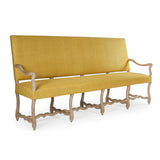 Veronike Bench Dry Natural Oak, Yellow Raw Silk LI-S10-22-26 Zentique