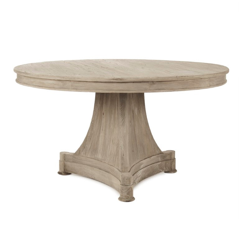 Zentique Ignas Round Dining Table – 55" Solid Frame, Minimalist Design, Easy-Clean Finish, Seats 4 Comfortably LI-S10-25-38