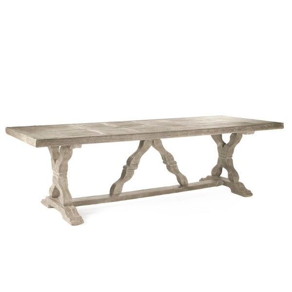 Zentique Gracie Fiberglass Dining Table with Sleek Gloss Finish, Minimalist Rounded Edges, Durable Modern Centerpiece W102 x H29.75 x D39 LI-S10-25-58S-FG-L AW