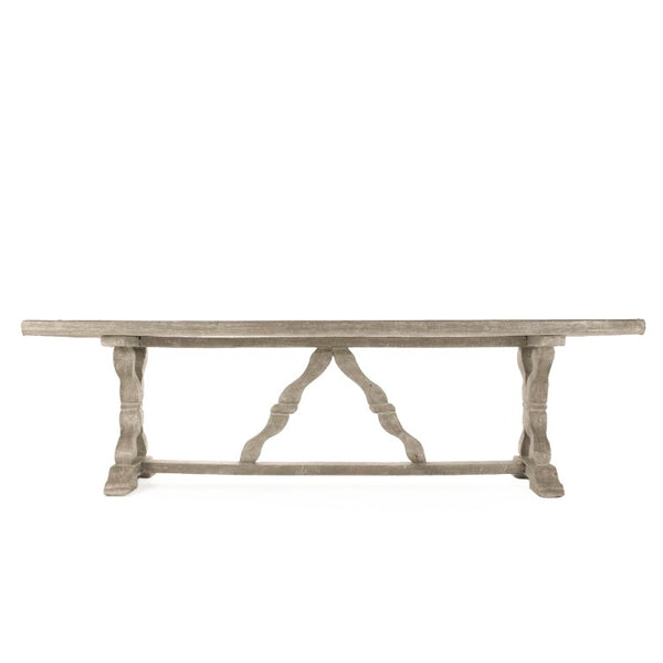 Zentique Gracie Fiberglass Dining Table with Sleek Gloss Finish, Minimalist Rounded Edges, Durable Modern Centerpiece W102 x H29.75 x D39 LI-S10-25-58S-FG-L AW