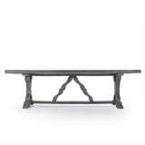 Lucie Dining Table Distressed Grey Fiberglass LI-S10-25-58S-FG Zentique