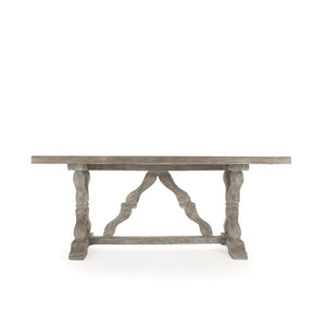 Zentique Gracie Fiberglass Dining Table with Sleek Gloss Finish, Minimalist Rounded Edges, Durable Modern Centerpiece W70.5 x H29.5 x D39.5 LI-S10-25-58S-FG Antique White