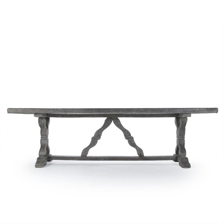 Zentique Lucie Sleek Fiberglass Dining Table — Modern Minimalist Centerpiece, Durable, Easy-Clean Surface (W102") LI-S10-25-58S-FG
