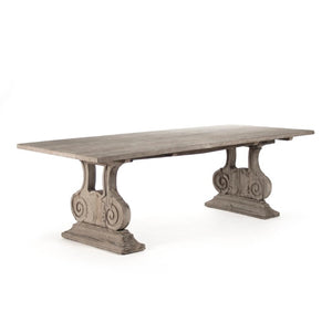 Zentique Toby Solid Pine & Poplar Dining Table — 98.5"W Rustic Natural Finish, Durable Craftsmanship, Timeless Style LI-S10-25-59