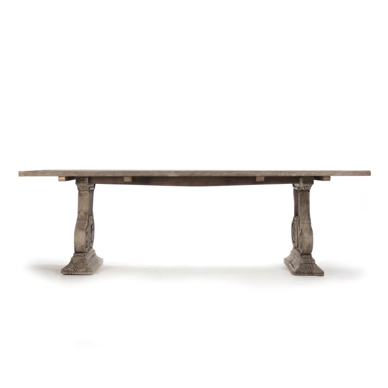 Zentique Toby Solid Pine & Poplar Dining Table — 98.5"W Rustic Natural Finish, Durable Craftsmanship, Timeless Style LI-S10-25-59