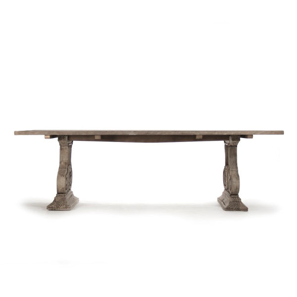 Zentique Toby Solid Pine & Poplar Dining Table — 98.5"W Rustic Natural Finish, Durable Craftsmanship, Timeless Style LI-S10-25-59