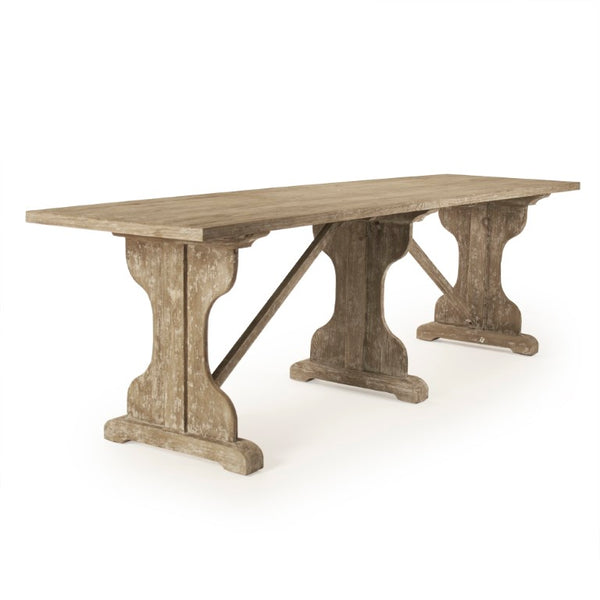 Zentique Cabries Elm & Pine Console Table — Rustic Minimalist Entryway Table W106xH31xD28cm, Natural Finish, Sturdy Storage LI-S10-26-25