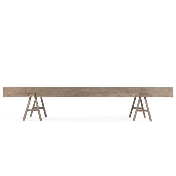 Zentique Cloe Elm Coffee Table — Low-Profile Modern Centerpiece with Wide Top, Durable Finish, Sturdy Support LI-S11-18-54