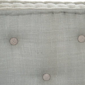 Tereza Bench Distressed Dove Grey Frame, Grey Blue Raw Silk LI-S12-21-85 Zentique