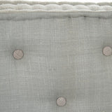 Tereza Bench Distressed Dove Grey Frame, Grey Blue Raw Silk LI-S12-21-85 Zentique