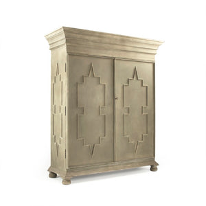 Zentique Enzo Pine Cabinet with Poplar Accents — Timeless Craftsmanship, Ample Shelving, Durable Finish for Home Organization and Display LI-S13-12-104