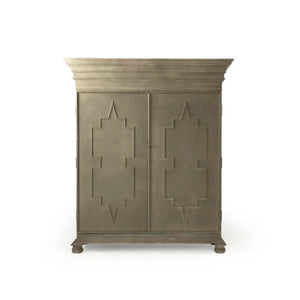 Zentique Enzo Pine Cabinet with Poplar Accents — Timeless Craftsmanship, Ample Shelving, Durable Finish for Home Organization and Display LI-S13-12-104