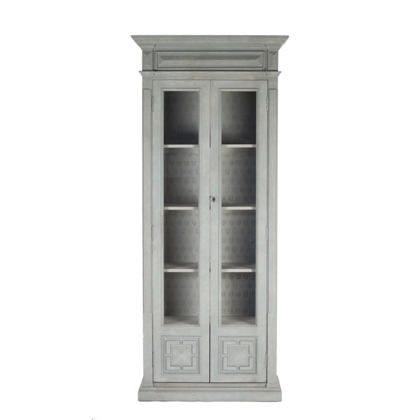 Zentique Nathaniel Tall Pine Cabinet — Solid Pine & Poplar Construction, Adjustable Shelves, Classic Warm Finish LI-S13-12-109