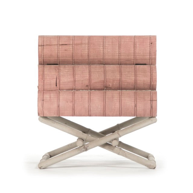 Zentique Lyle Side Table - Elegant Birch & Poplar Design With Gold Leaf Accents For Chic Living Spaces Off,White,Muted Red,Gold Leaf Birch,Poplar Li-s13-13-100