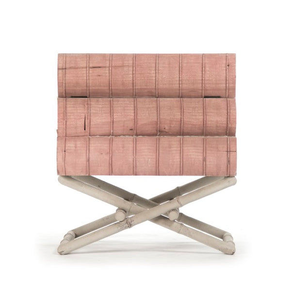 Zentique Lyle Side Table - Elegant Birch & Poplar Design With Gold Leaf Accents For Chic Living Spaces Off,White,Muted Red,Gold Leaf Birch,Poplar Li-s13-13-100