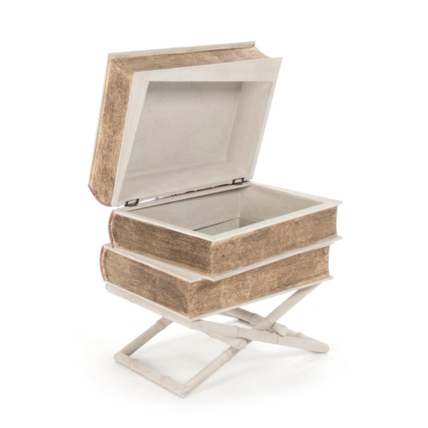 Zentique Lyle Side Table - Elegant Birch & Poplar Design With Gold Leaf Accents For Chic Living Spaces Off,White,Muted Red,Gold Leaf Birch,Poplar Li-s13-13-100