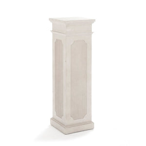 Zentique Stander Birch Pedestal Table for Sculptures Plants Collectibles — Slim 43.5" Tall Natural Finish Stable LI-S13-14-33
