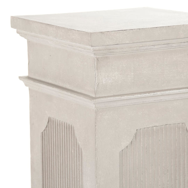 Zentique Stander Pedestal Accent Table - Chic Off-white Design For Stylish Decor & Practical Display Solutions Off,White Poplar Birch,Poplar Li-s13-14-33