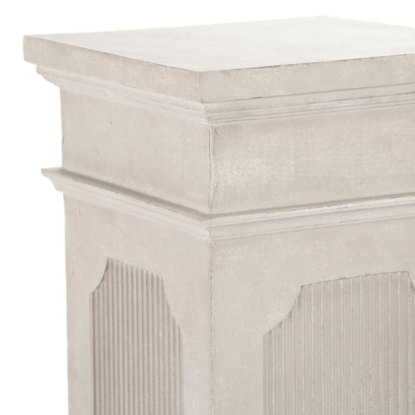 Zentique Stander Birch Pedestal Table for Sculptures Plants Collectibles — Slim 43.5" Tall Natural Finish Stable LI-S13-14-33