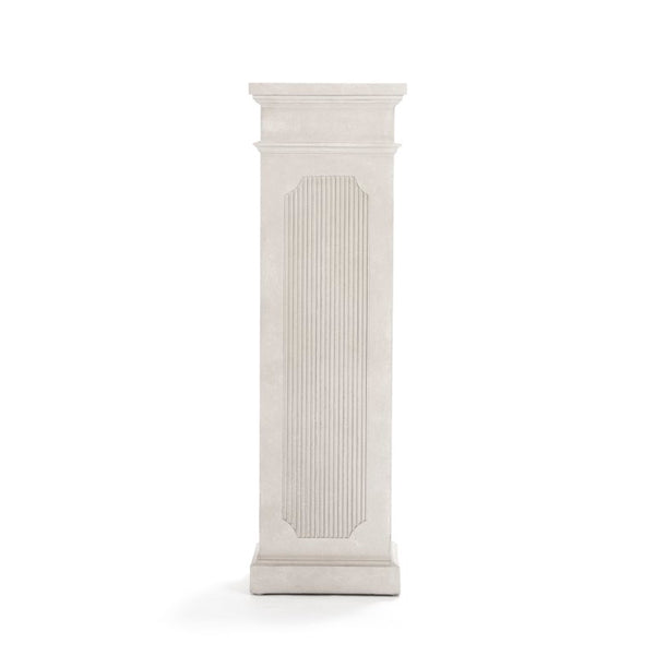 Zentique Stander Birch Pedestal Table for Sculptures Plants Collectibles — Slim 43.5" Tall Natural Finish Stable LI-S13-14-33