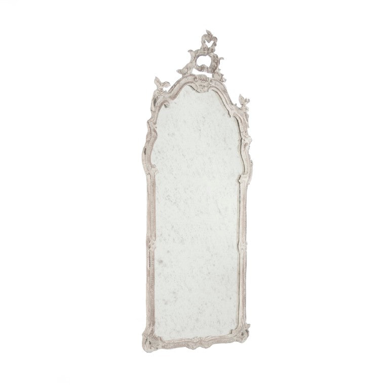 Zentique Becky Oak-Finish Antiqued Wall Mirror — Tall Slender 32×63.5" Full-Length Vintage-Chic Accent LI-S13-17-59