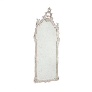 Zentique Becky Oak-Finish Antiqued Wall Mirror — Tall Slender 32×63.5" Full-Length Vintage-Chic Accent LI-S13-17-59